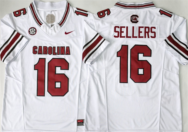 Men's White South Carolina Fighting Gamecocks #16 LaNorris Sellers 2026 F.U.S.E. Stitched Jersey